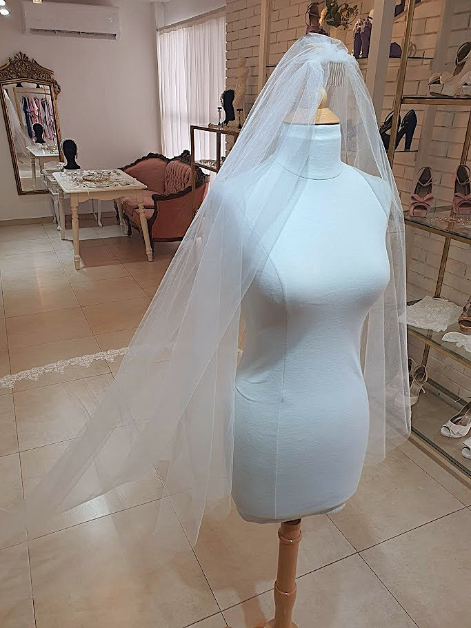 velo de novia cascada