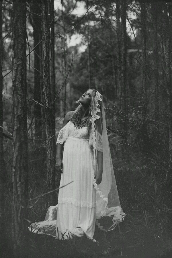 mantilla de novia virgen