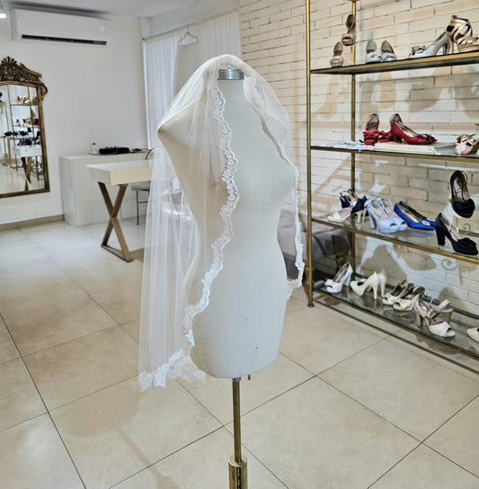 mantilla corta de novia