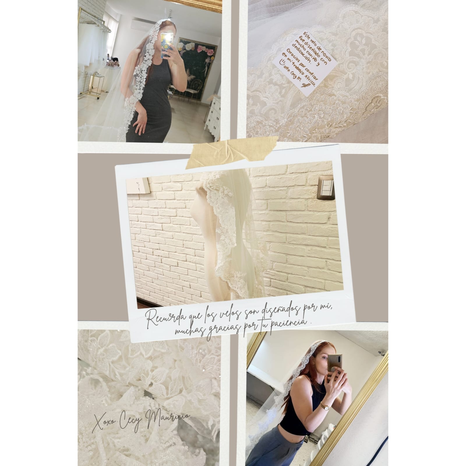 mantilla de novia personalizada