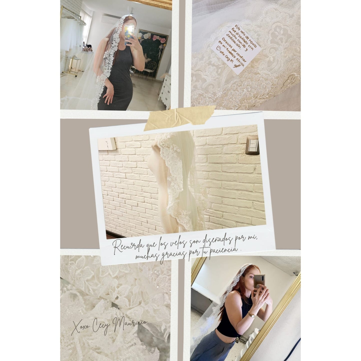 mantilla de novia personalizada