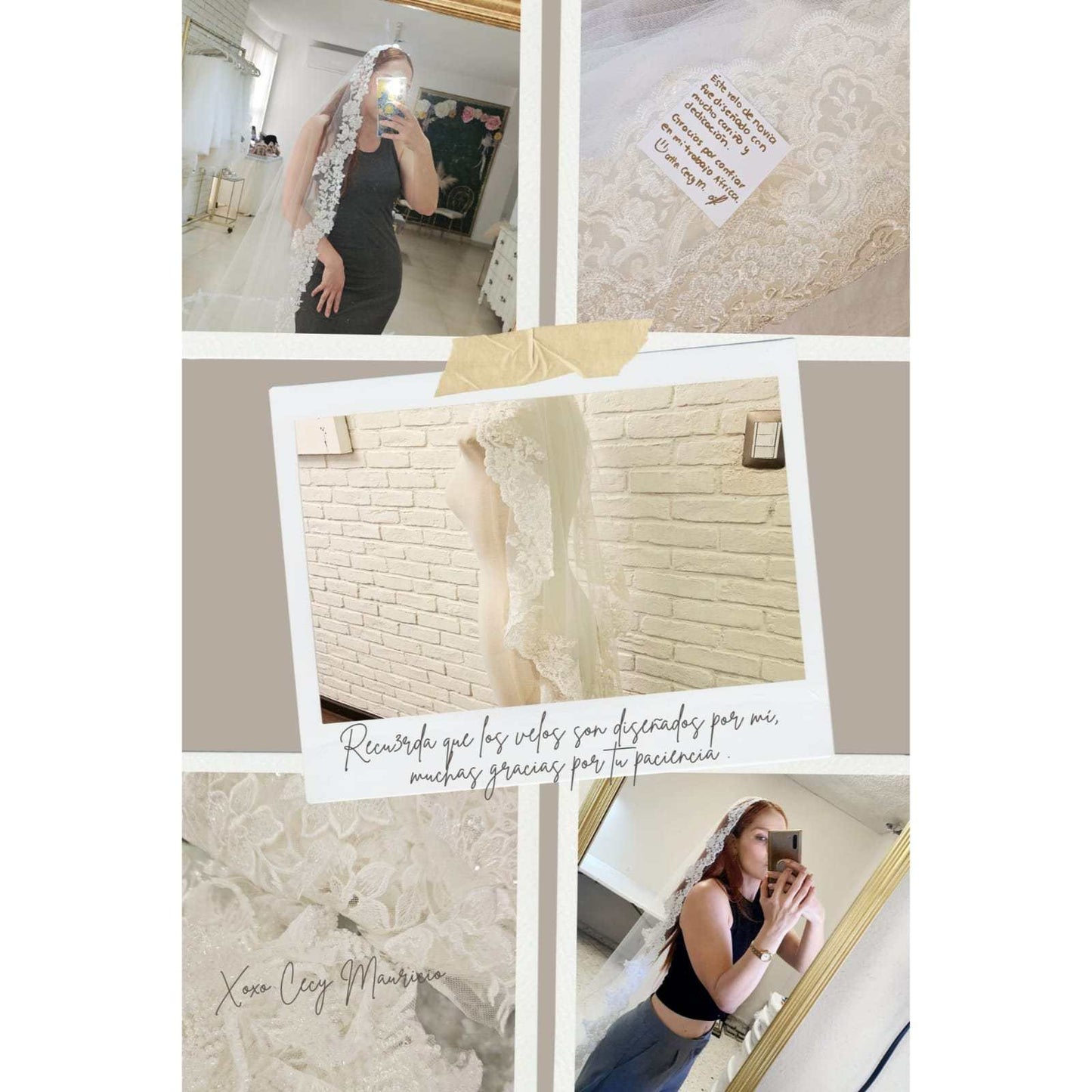 mantilla de novia personalizada