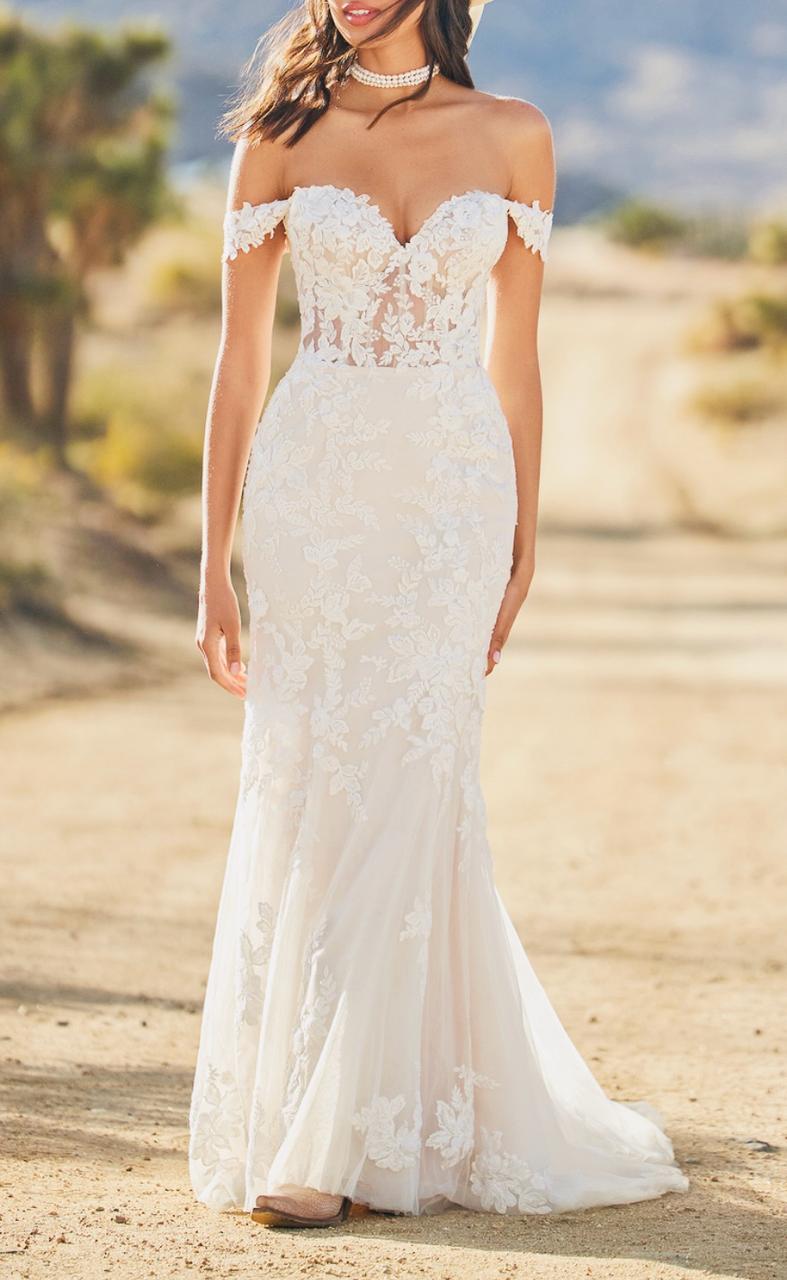 vestido de novia corte sirena usado