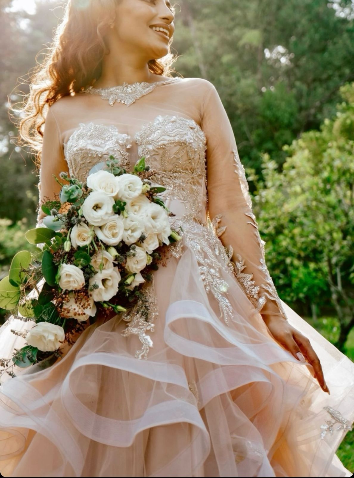 vestido de novia de manga larga