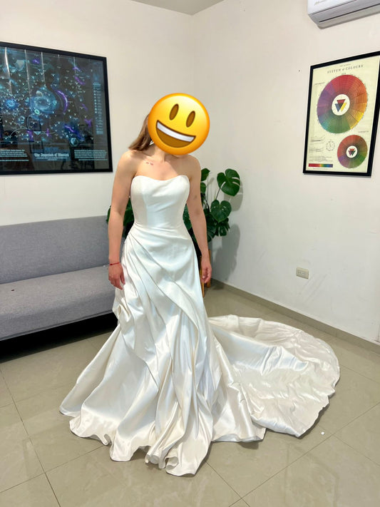 vestido de novia liso