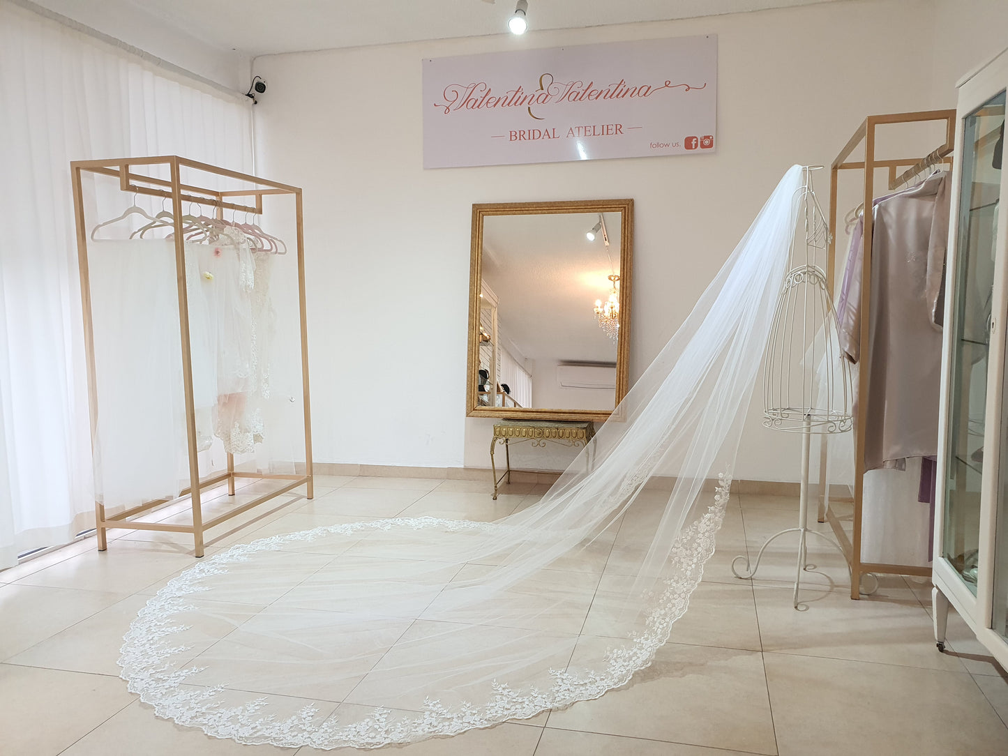 velo de novia amantillado