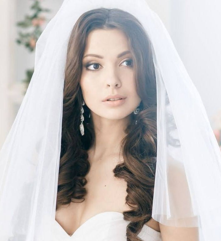 Anticipo Velo de Novia Amantillado Cascada Catedral | Encaje Fino Hecho a Mano por Cecy M.