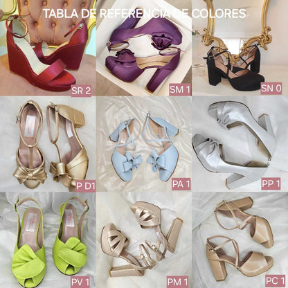 gama de colores para zapatos personalizados