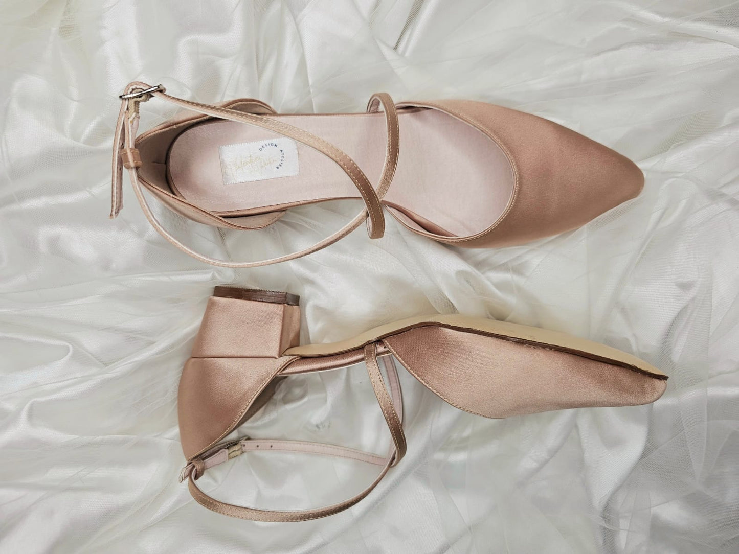 zapato de novia tacón bajito