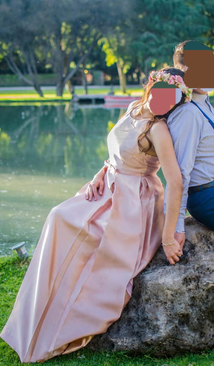 Vestido de Noche rosa palo LF85 Guanajuato