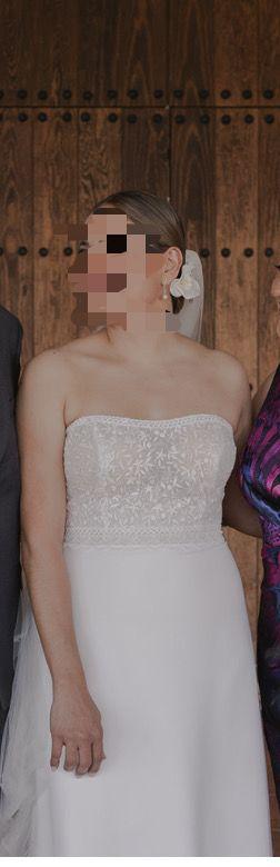 vestido de novia rosa clara usado
