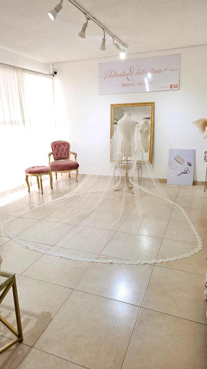 Anticipo Mantilla de Novia con Encaje S | Corte Virgen | Longitud Catedral $4,180 mxn