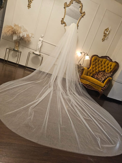 Anticipo Velo de Novia Doble Catedral | Corte Tradicional | Longitud Catedral $2,680 mxn