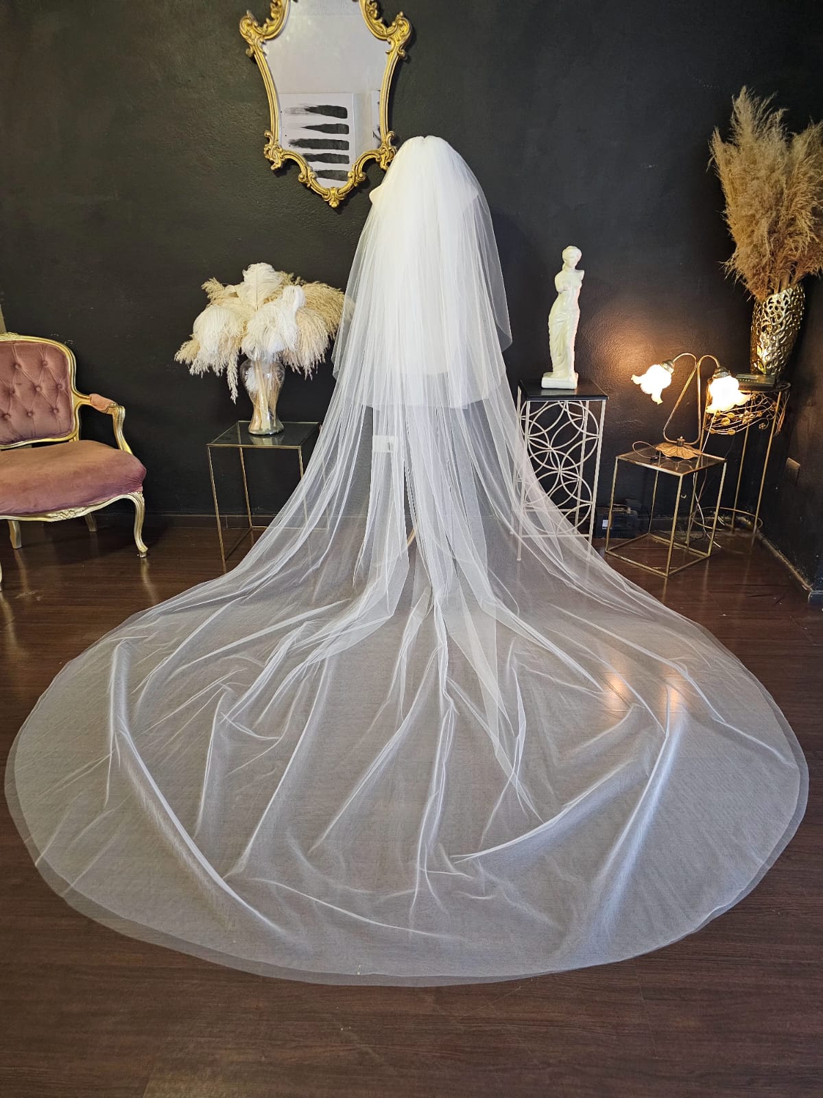Anticipo Velo de Novia Liso Velada Doble catedral | Corte tradicional | Longitud Catedral $3,580 mxn