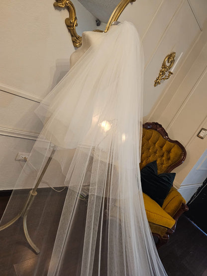 Anticipo Velo de Novia Amantillado con aplicaciones | Corte Cascada | Longitud Catedral $5,180 mxn