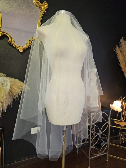 Anticipo Velo de novia liso | Corte Cascada | Longitud 100 centímetros $1,280 mxn