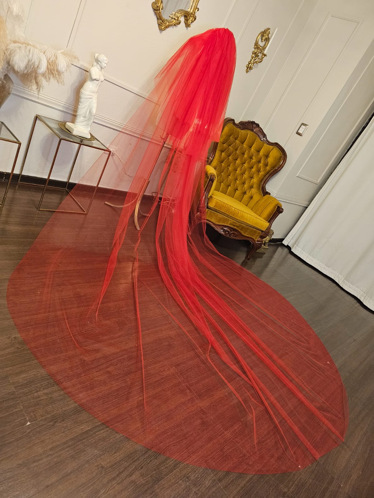 Anticipo Velo de Novia Liso Velada| Corte Tradicional  | Longitud 300 + 90 + 75 cm $2,780 mxn