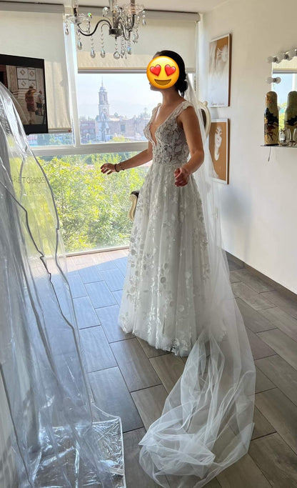 Vestido de Novia Preloved Carreto Brides PT52 Michoacán Talla 4
